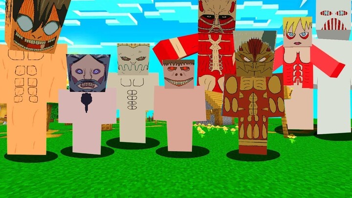ONE VÀ NOOB YETI THỬ THÁCH MỘT NGÀY TRỞ THÀNH TẤT CẢ TITAN TRONG MINECRAFT