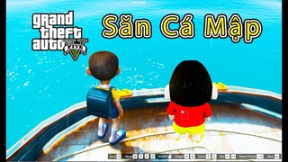 GTA 5 Mod - Nobita Rủ Shin Cậu Bé Bút Chì Đi Săn Cá Mập Hài Hước