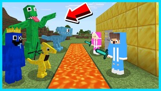 MIPAN & ZUZUZU Buat Rumah Aman Vs Rainbow Friends Chapter 2 Di Minecraft! SUSAH BANGET