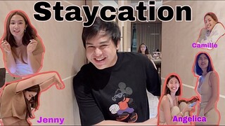 SOSYAL STAYCATION WITH JEGEJAY + Camille and Noki LAUGHTRIP | MJ Cayabyab Vlog