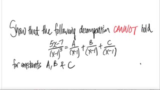 U Penn: Show that the following decomposition CANNOT hold ...