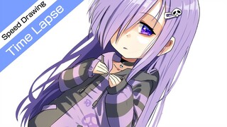 " loli emo "anime digital speed drawing
