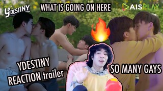 (MULTI-GAYS!!!) 🔥  ตัวอย่างซีรีส์ Y-Destiny หรือเป็นที่พรหมลิขิต REACTION | LOTS OF BL CPS