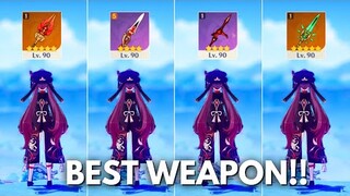 Best WEAPON for Hu Tao !! Black Cliff or Dragon's Bane?? [Genshin Impact]