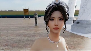 Who asked to see a wedding dress last time? I found out that this thing is not ugly...