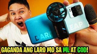 realme MOBILE GAME FINGER SLEEVES AND realme COOLING BACK CLIP - GAGANDA LARO MO SA ML AT COD