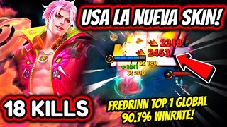 ¡DESTROZA A TODOS CON LA NUEVA SKIN ALLSTAR! FREDRINN TOP 1 GLOBAL 90.7% WINRATE! | MOBILE LEGENDS