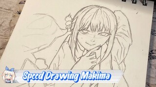 Speed Drawing Makima ChainsawMan || Sketching part