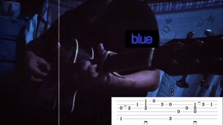 blue - yung kai (cover) guitar fingerstyle tutorial with tab & chords,.
