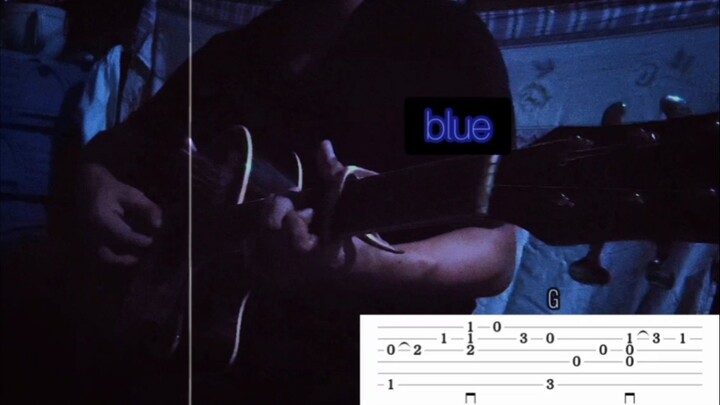 blue - yung kai (cover) guitar fingerstyle tutorial with tab & chords,.