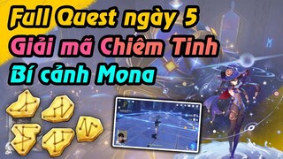 Full Quest ngày 5 - Bí Cảnh Mona - Ánh Sao Lam Cổ Xưa | Đảo Táo Vàng Genshin 2.8