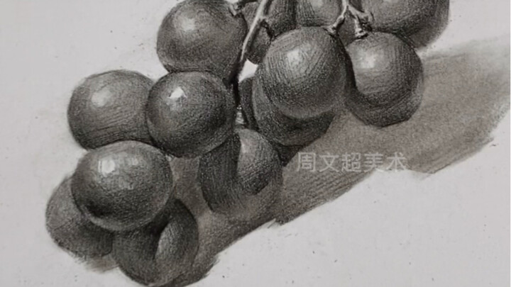 [Bài vẽ tĩnh vật] Cách vẽ nho