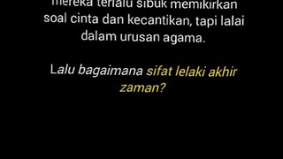 sifat lelaki akhir zaman?