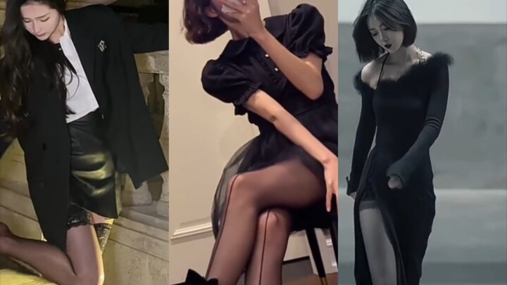أنا أحب أكثر السيدات الأنيقات بجوارب سوداء كهذه