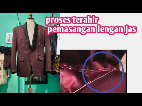 cara pasang furing lengan jas || bagian terahir yaitu proses sum lengan