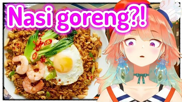 Kiara kaget ketika tahu kalau orang Indonesia sarapan pakai Nasi Goreng [ Clip Hololive ]