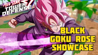 BLACK GOKU ROSE SHOWCASE IN ALL STAR TOWER DEFENSE