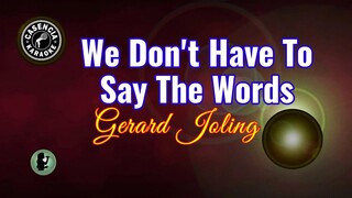 We Don't Have To Say The Words (Karaoke) - Gerard Joling