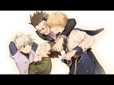 Leorio x Kurapika And Killua x Gon Fact in one scene