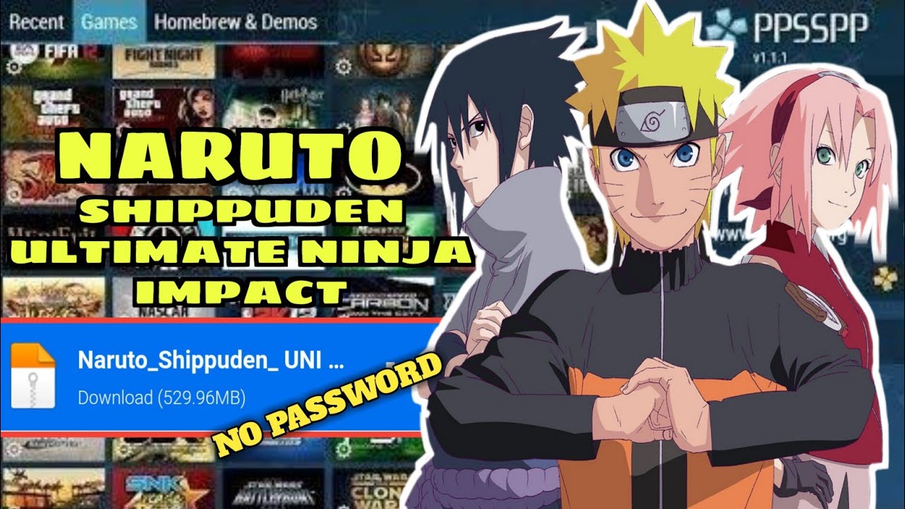 How to download NARUTO shippuden ULTIMATE NINJA impact 2 psp game