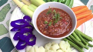อาหารบ้านๆ|แจ่วมะเขือเทศแซ่บๆ|กินเเซ่บ แบบบ้านๆ