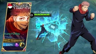 CHOU SKIN AS ITADORI YUJI SCRIPT | JUJUTSU KAISEN | ABC FILE + NO PASSWORD - MOBILE LEGENDS