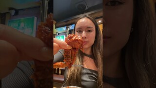 Korean BBQ wit Raw Marinated Crab 🦀 #food #korea