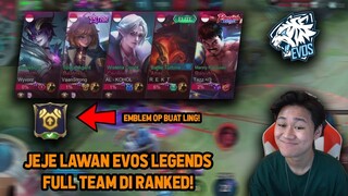 JEJE KETEMU EVOS LEGENDS FULL TEAM DI RANKED! EMBLEM RAHASIA BUAT LING AUTO BANTAI - Mobile Legend