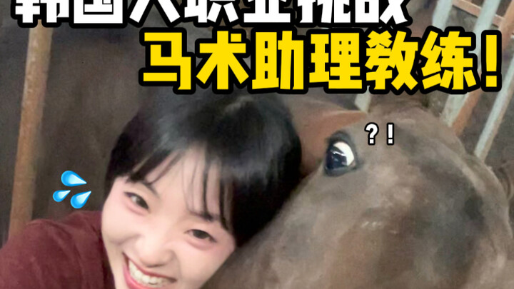 This Korean is taking on the challenge of being a horse-riding coach’s assistant! But I never expect