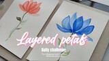 My first 'Layered Petals' Watercolour painting! Easy & Beginner Friendly