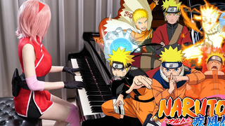 NARUTO SAD & PASSIONATE THEME PIANO MEDLEY ✨เปียโนของ Ru