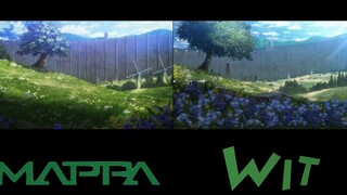 Comparison between Attack on Titan WIT and MAPPA style (4)