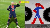 8 Min Real Football vs Stickman | Stickman Dismounting funny moments | Best Falls #52