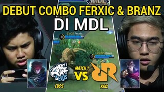 INI DIA DEBUT FERXIC DI MDL ‼️ COMBO DUO BIJI CARRY SKRG FERXIC BRANZ COK ‼️ MDL EVOS VS RRQ MATCH 1