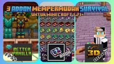 3 ADDON MEMPERMUDAH SURVIVAL UNTUK MCPE 1.21+