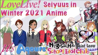 Love Live! Seiyuus in Winter 2021 Anime