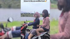 Momo & Aira naik motor beli seblak | DANDADAN cosplay fun montage Ayase-san x Shiratori Aira