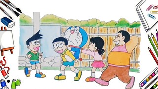 Menggambar DORAEMON Dan Kawan-kawan