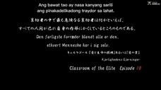 Classroom of the elite s1 ep 10 Tagalog sub