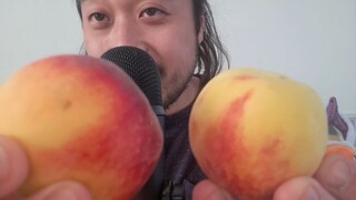 ASMR EATING SOUNDS - 2 PEACHES