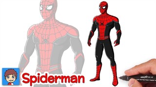 Cara Menggambar Spiderman Mudah