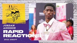 Rapid Reaction to the Minnesota Vikings Drafting USC Wide Receiver Jordan Addison in the First Round