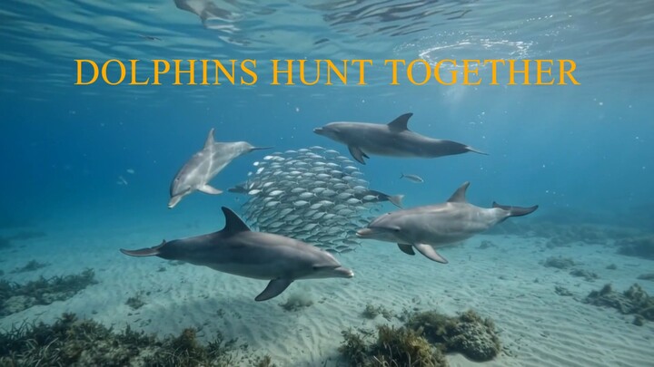 5 Dolphins Hunt Together | Cooperative Feeding & Bubble Hunting | Dolphin Documentary