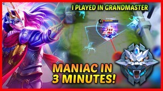 When I Play In Grandmaster | Maniac in 3 Minutes! - Makisig Gaming - MLBB