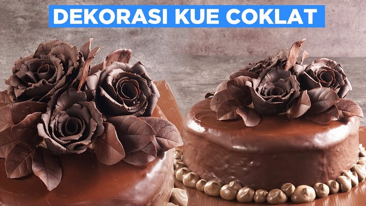 TANPA CETAKAN | Tehnik Rahasia Dekorasi Kue Coklat #CaraMembuat