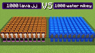1000 lava maizen jj vs 1000 water mikey