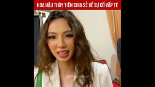 Hoa Hậu Thùy Tiên nói về sự cố vấp té khi làm Vedette trong Show diễn của NTK Hoàng Hải
