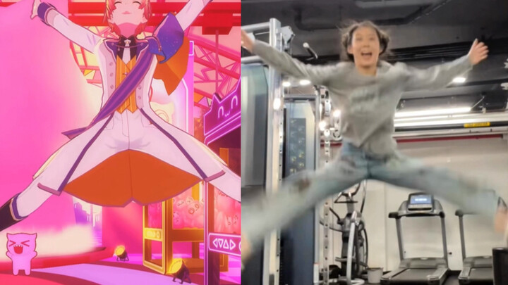 ⚡️⚡️Synchronization rate ??? %⚡️⚡️ When anime characters start invading the gym… (Wha—!