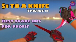 BEST CSGO TRADE UPS FOR A PROFIT 2020 | $1 TO A KNIFE #11 | elsu