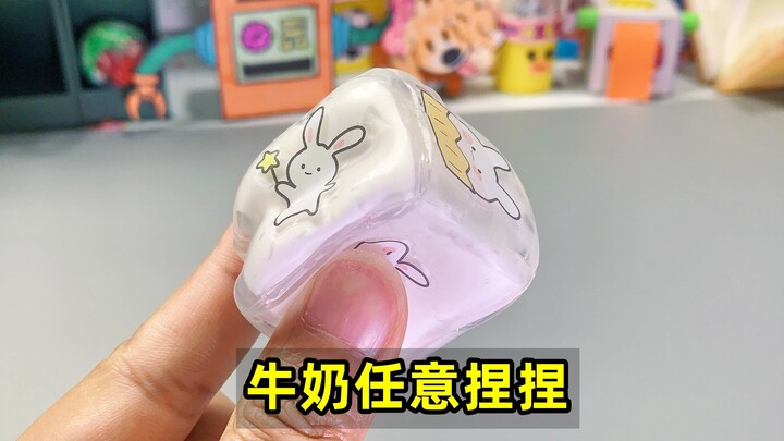 Tự làm keo nano hình khối sữa, đồ chơi bóp nắn giải tỏa căng thẳng tùy ý.